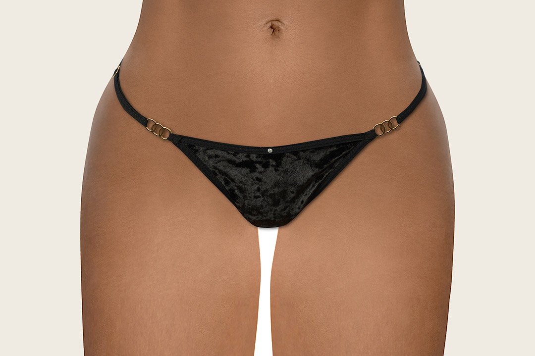 Black suede panty