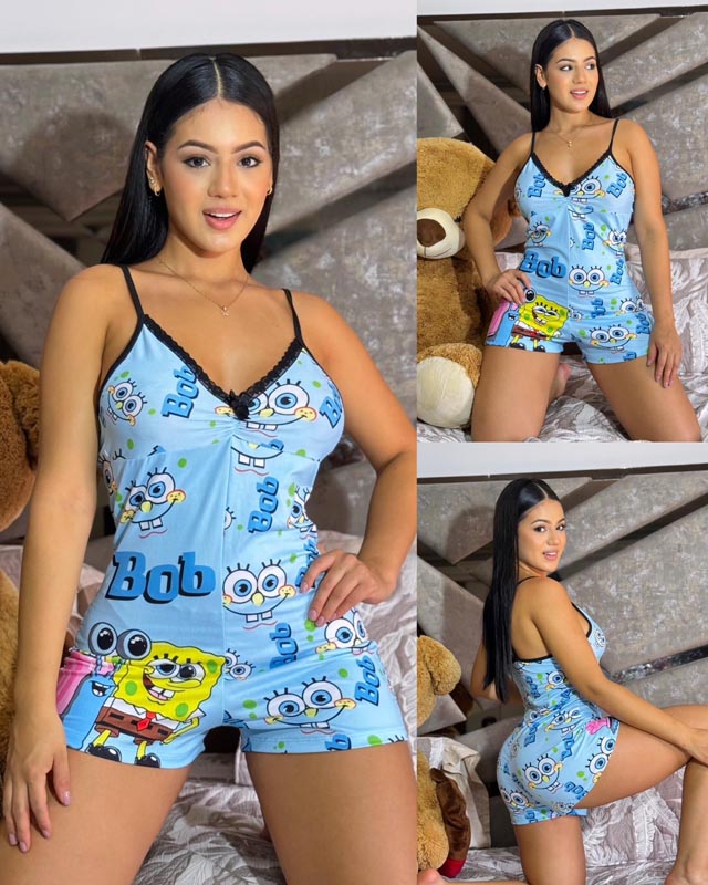 Pijama Short Camisa Tiras