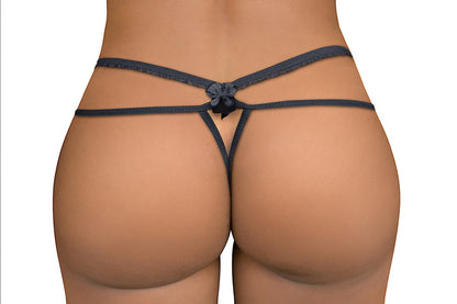 Panty negro doble tira
