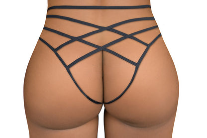 Panty negro trasnparente