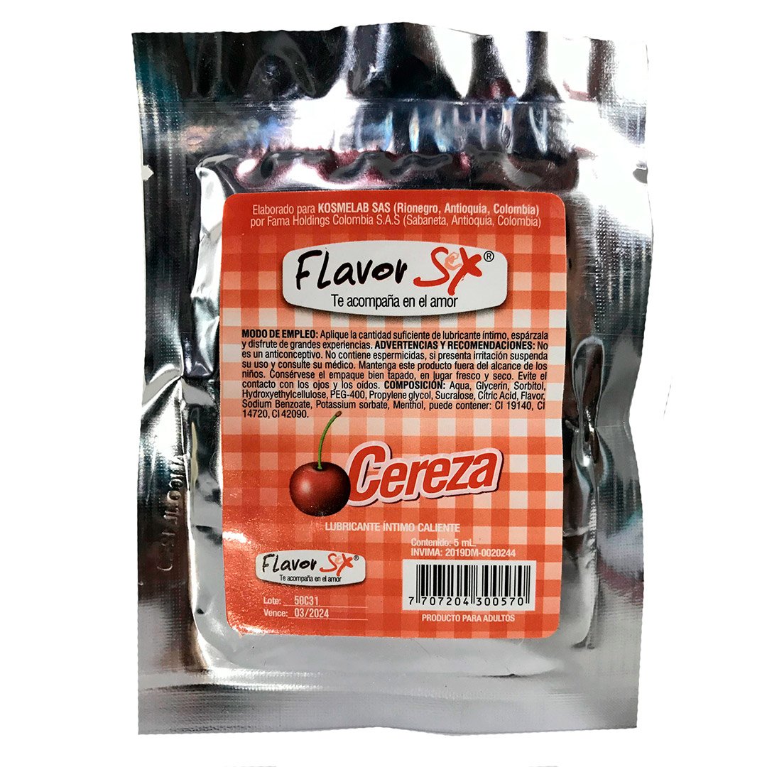 Lubricante Saborizado Flavor Sex en Sachet 7ml